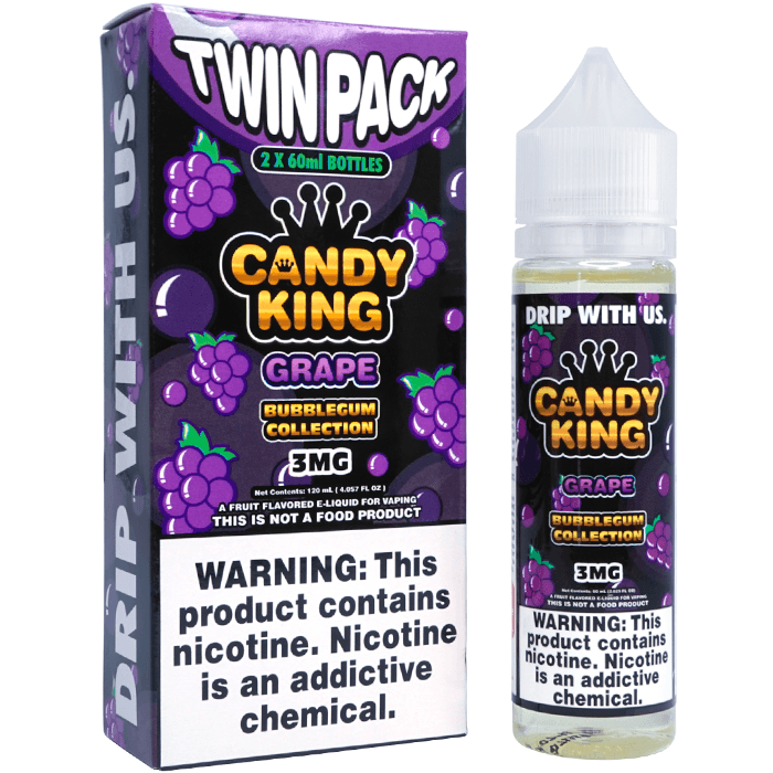 Grape Bubblegum by Candy King E-liquid (60ml) | Eliquidstop