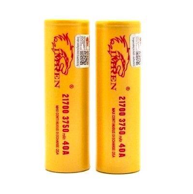 Imren 21700 (3750mah) 40A High Drain Rechargeable Battery (2 pack) - Eliquidstop