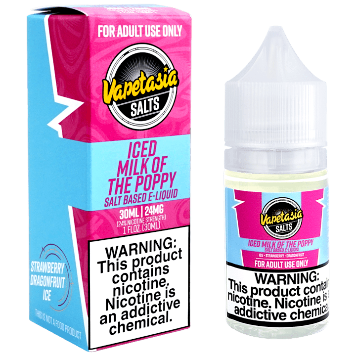Milk of The Poppy ICED Salt Nic By Vapetasia (30ml) Milk of The Poppy ICED Salt Nic By Vapetasia (30ml)