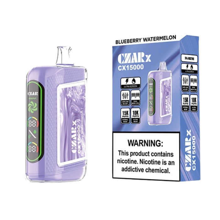 CZAR CX15000 Vape Disposable (15,000 Puffs) | Ultra Screen Technology | Eliquidstop CZAR CX15000 Vape Disposable (15,000 Puffs) | Ultra Screen Technology | Eliquidstop