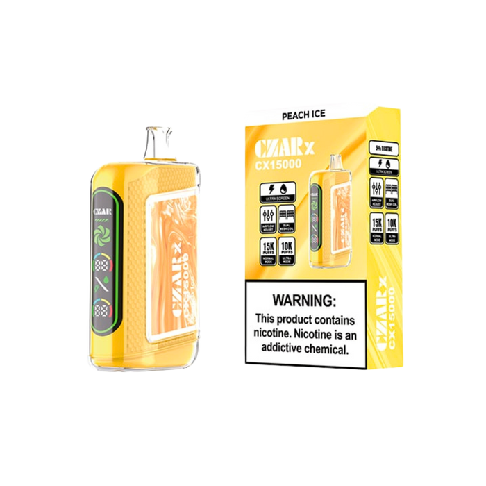 CZAR CX15000 Vape Disposable (15,000 Puffs) | Ultra Screen Technology | Eliquidstop CZAR CX15000 Vape Disposable (15,000 Puffs) | Ultra Screen Technology | Eliquidstop