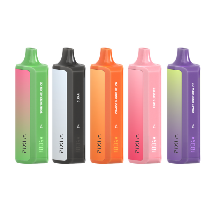 PIXI Vape 6% Disposable (8000 Puffs) LCD Display Indicator | Eliquidstop PIXI Vape 6% Disposable (8000 Puffs) LCD Display Indicator | Eliquidstop