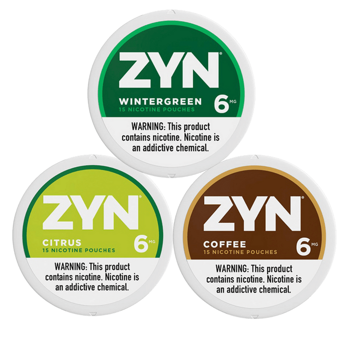 Zyn Nicotine Pouches (15 Count per Can) 5 Pack 3mg or 6mg