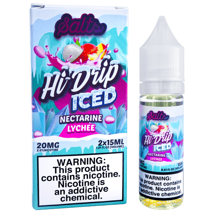 ICED Nectarine Lychee Salt Nic by HI-DRIP Salts (30ml) - Eliquidstop
