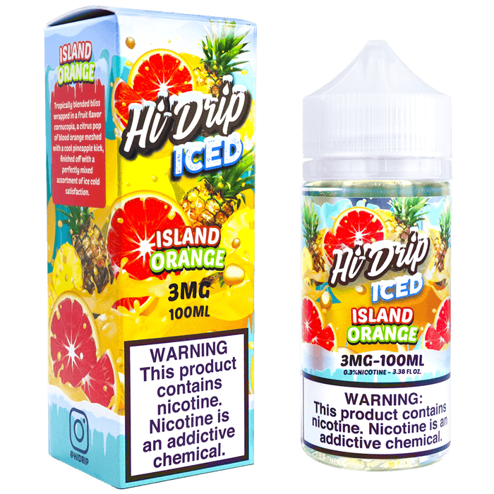 Island Orange ICED (Blood Orange Pineapple ICED) By HI-DRIP E-Liquid (100ml) - Eliquidstop