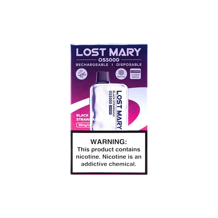 lost mary os5000 black strawnana LOST MARY VAPE DEVICE OS5000
