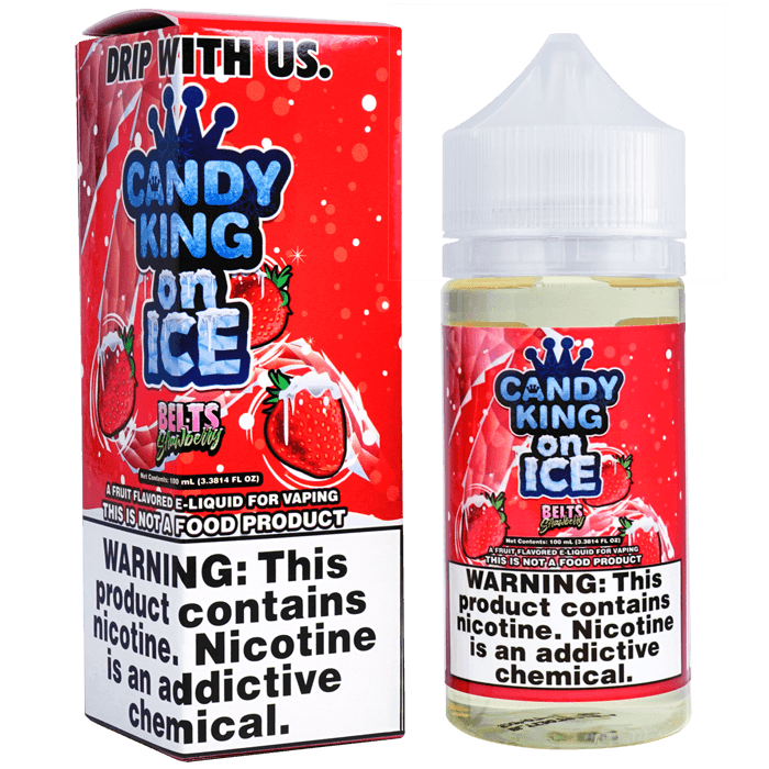 Strawberry Belts ICED by Candy King E-liquid (100ml) - Eliquidstop