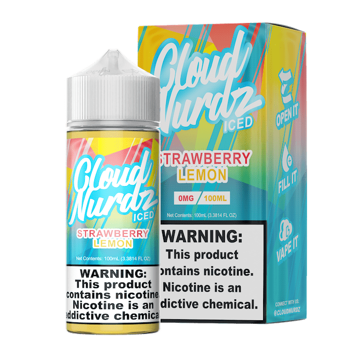 Strawberry Lemon ICED By Cloud Nurdz E-Liquid (100ml)(ON SALE) - Eliquidstop