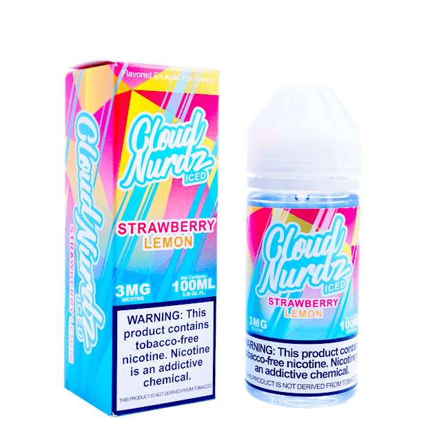 Strawberry Lemon ICED TFN By Cloud Nurdz E-Liquid (100ml)(ON SALE) - Eliquidstop