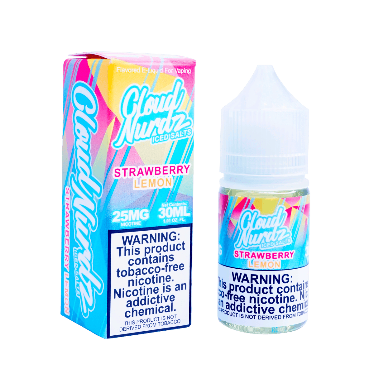 Strawberry Lemon ICED TFN Salt Nic by Cloud Nurdz (30ml)(ON SALE)